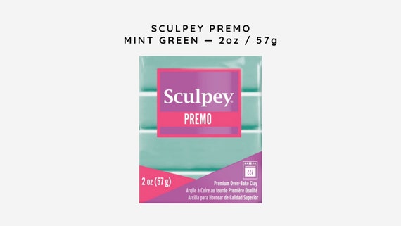 2oz Sculpey PREMO MINT Green Polymer Clay 57g package Please read ALL instructions in description prior to using Clay Oven Bake Clay