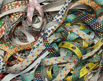 BOLSA SORPRESA - Lote de 20 yardas de cinta de grosgrain de 5/8" cortada a medida - NUEVO