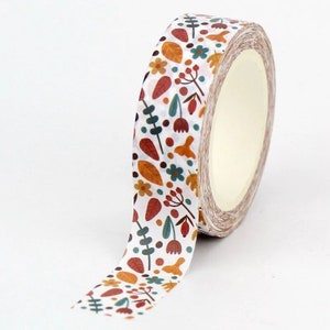 Fall Foliage Washi Tape | Autumn Themed Masking Tape | Snail Mail Gift Exchange | Bullet Journal Planner Supply