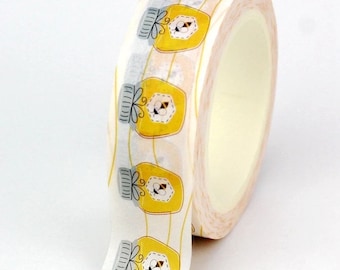 Frascos de cinta Washi de miel / Cinta de enmascaramiento temática de primavera / Intercambio de regalos por correo de caracol / Suministro de planificador de diario de balas