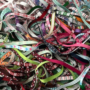 GRAB BAG - Lot of 20 yards 3/8" Grosgrain Ribbon by the yard - NEW