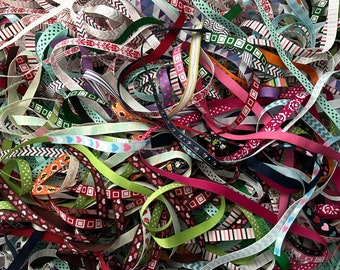 GRAB BAG - Lot of 20 yards 3/8" Grosgrain Ribbon by the yard - NEW