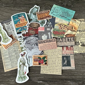 30pcs Mystery Retro Vintage Sticker Grab Bag Retro/Vintage Themed Stickers, Scrapbooking, Journaling, Penpal, Postcrossing Supplies image 2
