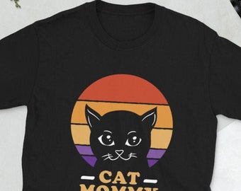 Retro Cat Shirt, Cat Lover Shirt, Black Cat Shirt, Cat Lovers Tee, Funny Cat Saying, Unisex Shirt, Ladies Tee, T Shirts, Cat Mom, Cat Shirt