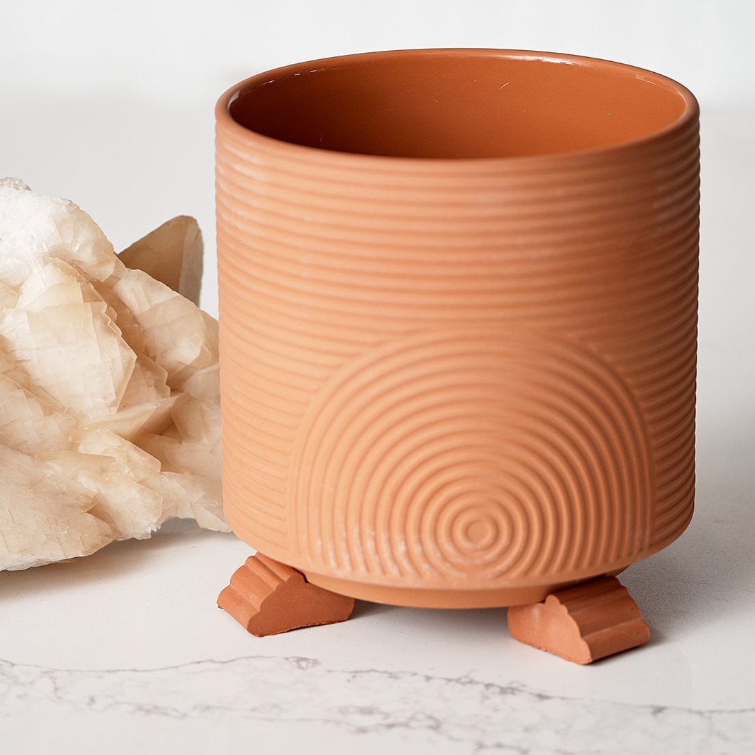 Terracotta Ribbed Pot Feet Outdoor / Indoor set of 3 Clay Etsy