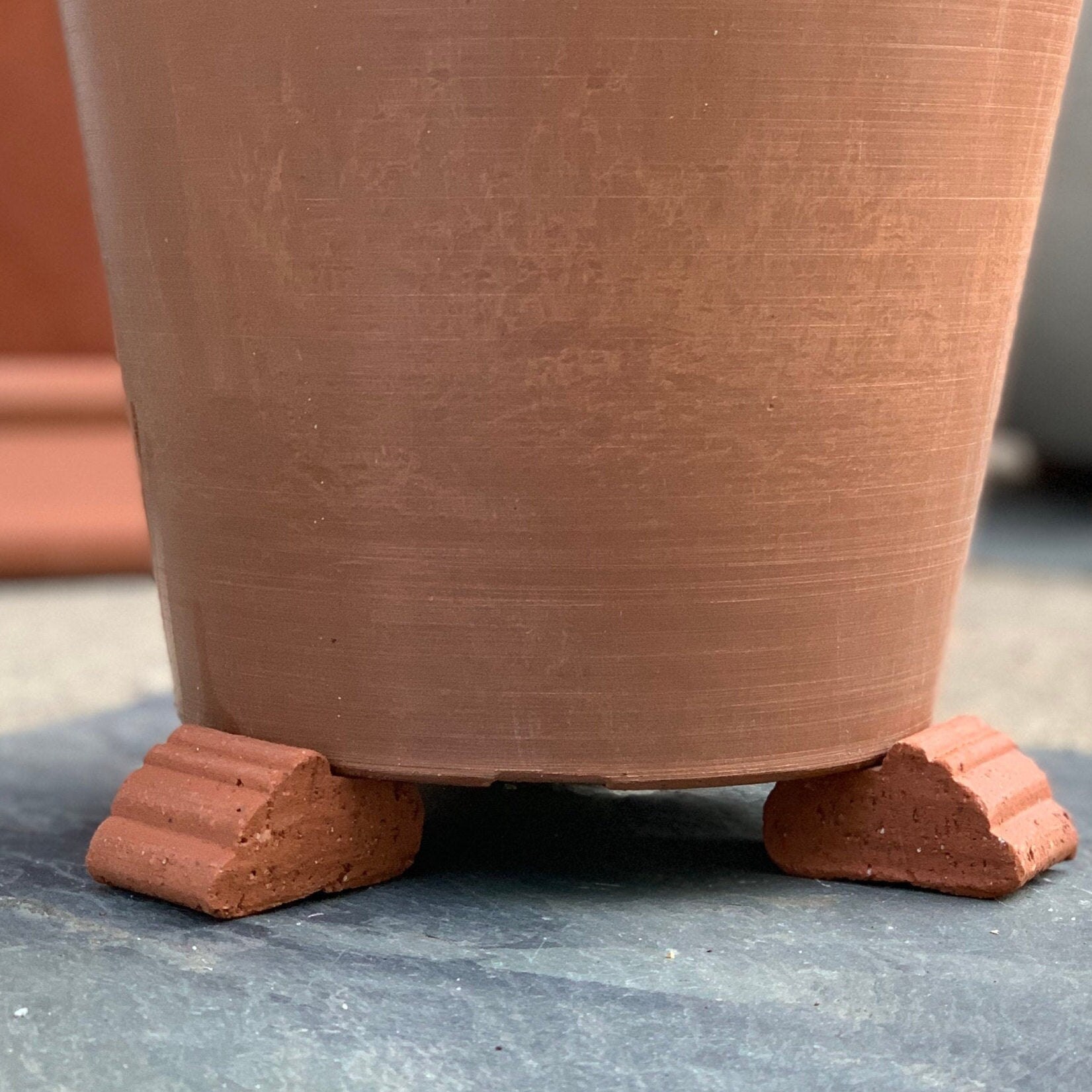 Terracotta Ribbed Pot Feet Outdoor / Indoor Set of 3 Clay Etsy