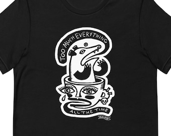 Overwhelmed Possum Brain T-Shirt // original art by Studio RSP