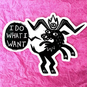 Art Sticker: Demon Goat says I Do What I Want