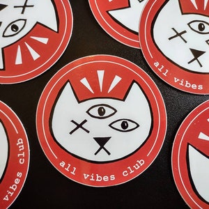 Third Eye Cat 3 vinyl sticker All Vibes Club image 1