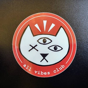 Third Eye Cat 3 vinyl sticker All Vibes Club image 2