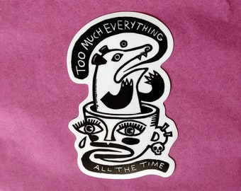 Anxiety Possum | 3&quot; vinyl sticker