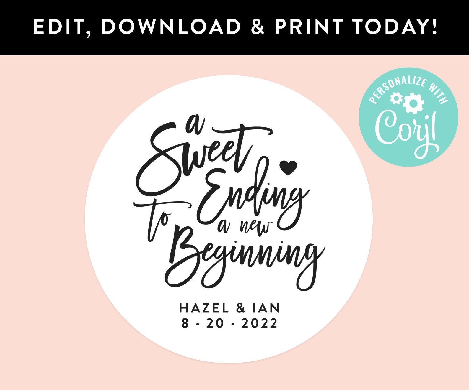 Template A Sweet Ending To A New Beginning Free Printable