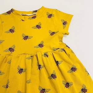 Children’s dress | Baby dress | Toddler dress | Kids dress | Bee dress | Honey | Mustard