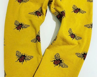 Children's bee leggings | kids bee leggings | toddler leggings | baby leggings