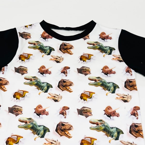 T-shirt dinosaure pour enfants | T-shirt bébé | T-shirt pour enfants | T-shirt pour tout-petit | t-shirt | Haut | Dinosaure numérique | Garçons