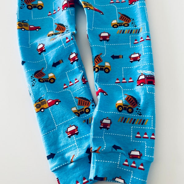 Children's Digger leggings | Kids construction leggings | Toddler leggings | Baby leggings | Vehicles