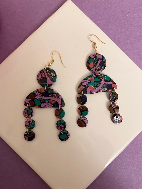Dangle Earrings/ Valentines Day/ Colorful Earrings | Etsy