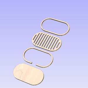 Soap Dish Station with Drain Bathroom Kitchen Wood Fancy CNC Laser Glowforge Gloforge Laser Dxf Svg Pdf Digital Files Only