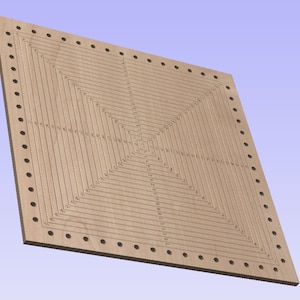 46&quot; CNC Wasteboard PVC Pipe Fence 1/2&quot; 3/4&quot; 1&quot; Square and Circle Measurements Dxf Svg Shapeoko Onefinity Xcarve X-carve