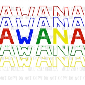Awana Layered Colors PNG file/ digital Download only/Christian design/Awana PNG file