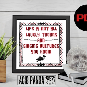 Morticia Addams quote ~ Addams Family~ cross stitch pattern ~ PDF Digital download