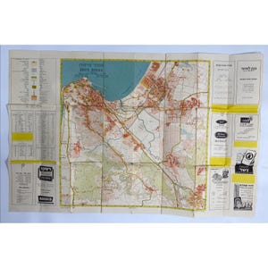 HAIFA REGION Landkarte von Zev Friedlander 1958 Israel American Offsetdruck LTD