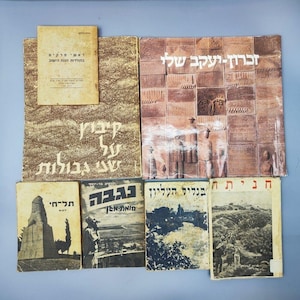 Land of Israel Settlement: Collection of  7 Vintage Hebrew Books 1930s-1960s