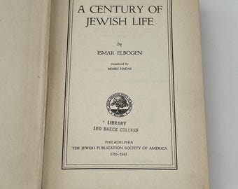 Ein Jahrhundert jüdischen Lebens 1945 Ismar Elbogen Philadelphia