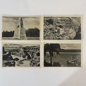 Heroes of Tel Hai (Hay Chai) LOT OF 4 Postcards Printed in Czechoslovakia of Eretz Yisrael  - Land of Israel Israeliana