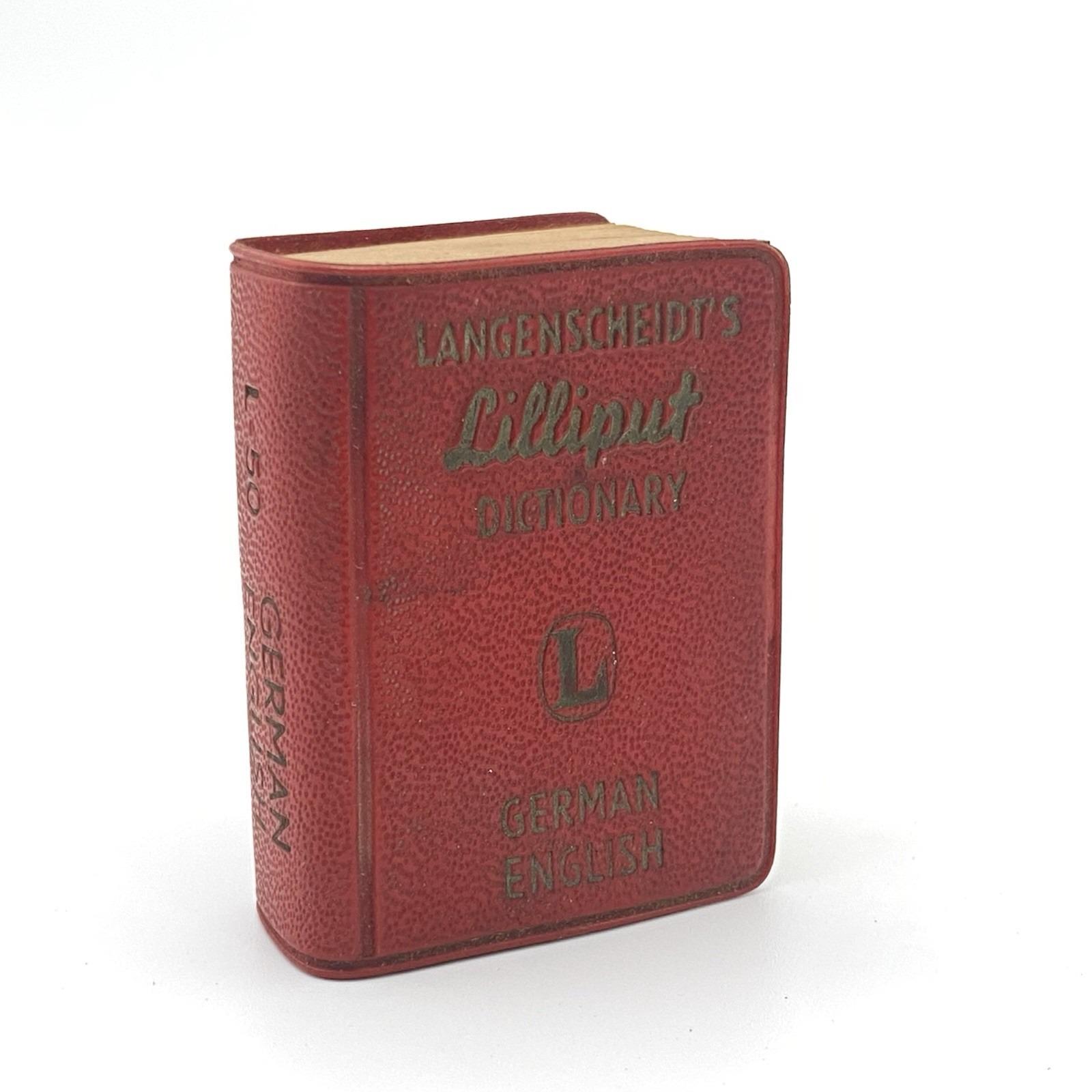 Miniature 1964 Langenscheidt's Lilliput Dictionary ENGLISH TO