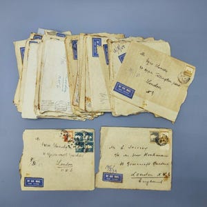 Cartas da família SVIRSKY Mandato britânico da década de 1930 Londres - Tel-Aviv - Haifa Ephemera