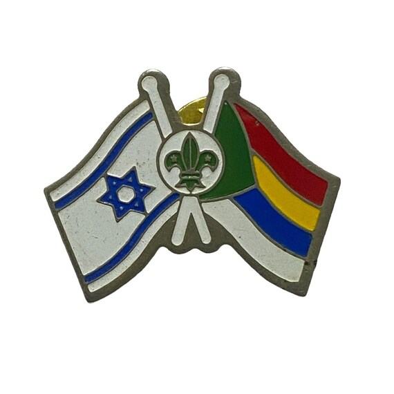 Druze Scouts Scouting of Israel Enamel Lapel Diplomatic Flags State Israel Pin