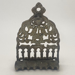 SPLENDIDA Menorah di Hanukkah in stile marocchino/nordafricano, vintage, Hanukkiah