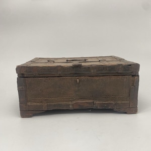 GORGEOUS Antique Trunk, Wood and Iron, 18-19th c Afghanistan, Pakistan, India