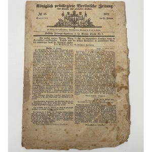 1871 Königlich privilegirte Verlinische Zeitung No. 55