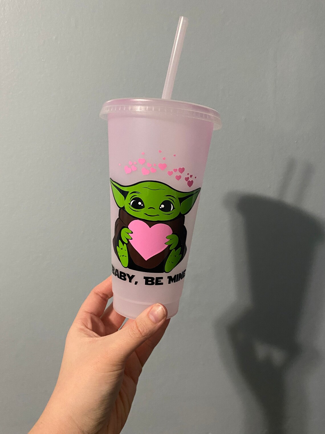 Baby Yoda Starbucks Cup / Baby Yoda Inspired Tumbler Cup / The Etsy