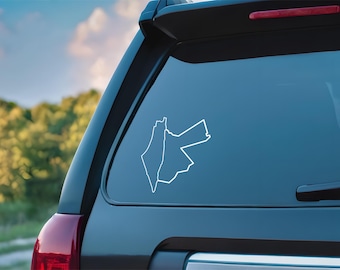 Jordania, Palestina, Amán, Gaza, Ramala, Calcomanía para auto, Pegatina para laptop, Arte para cuaderno