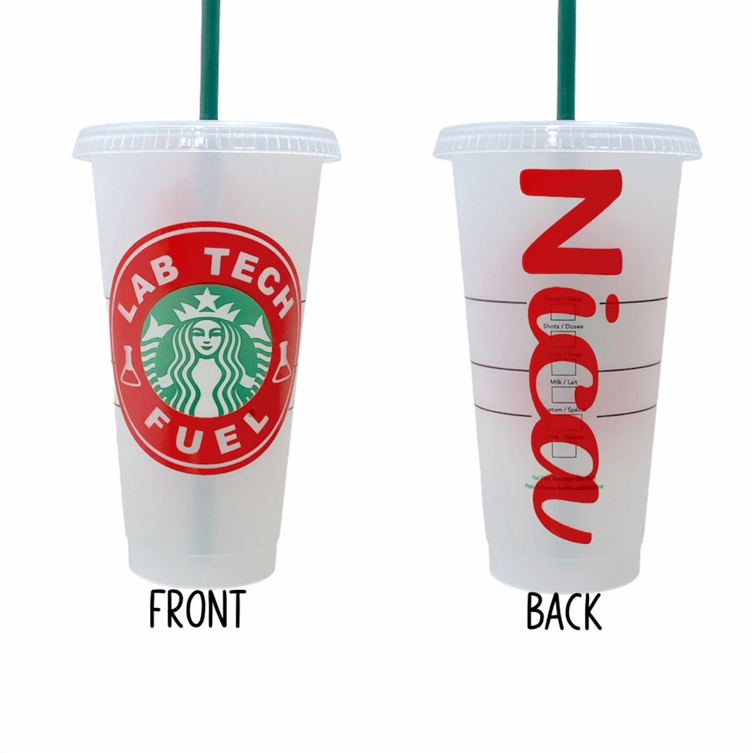 Lab Tech, Scientists, Laboratory, Technicians, STEM, Starbucks Personalized Cold Cup Gifts Etsy