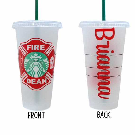Fire Fighter, Fire Wife, Fire Fighter Wife , Fire Bean, Personalized  Starbucks Cold Cup Tumbler, Iced Coffee Lovers, Customized Gifts - Etsy