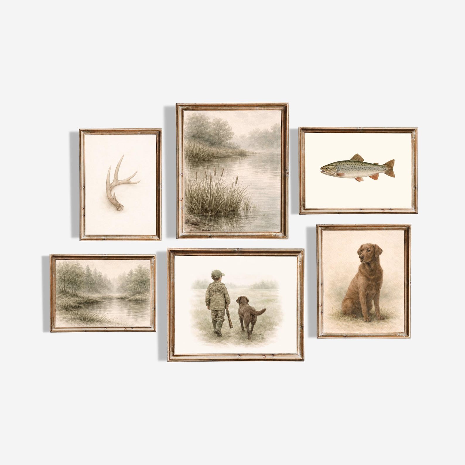 50+ Fishing & Hunting Nursery Decor Bundle | Woodland Boy Nursery Wall ...