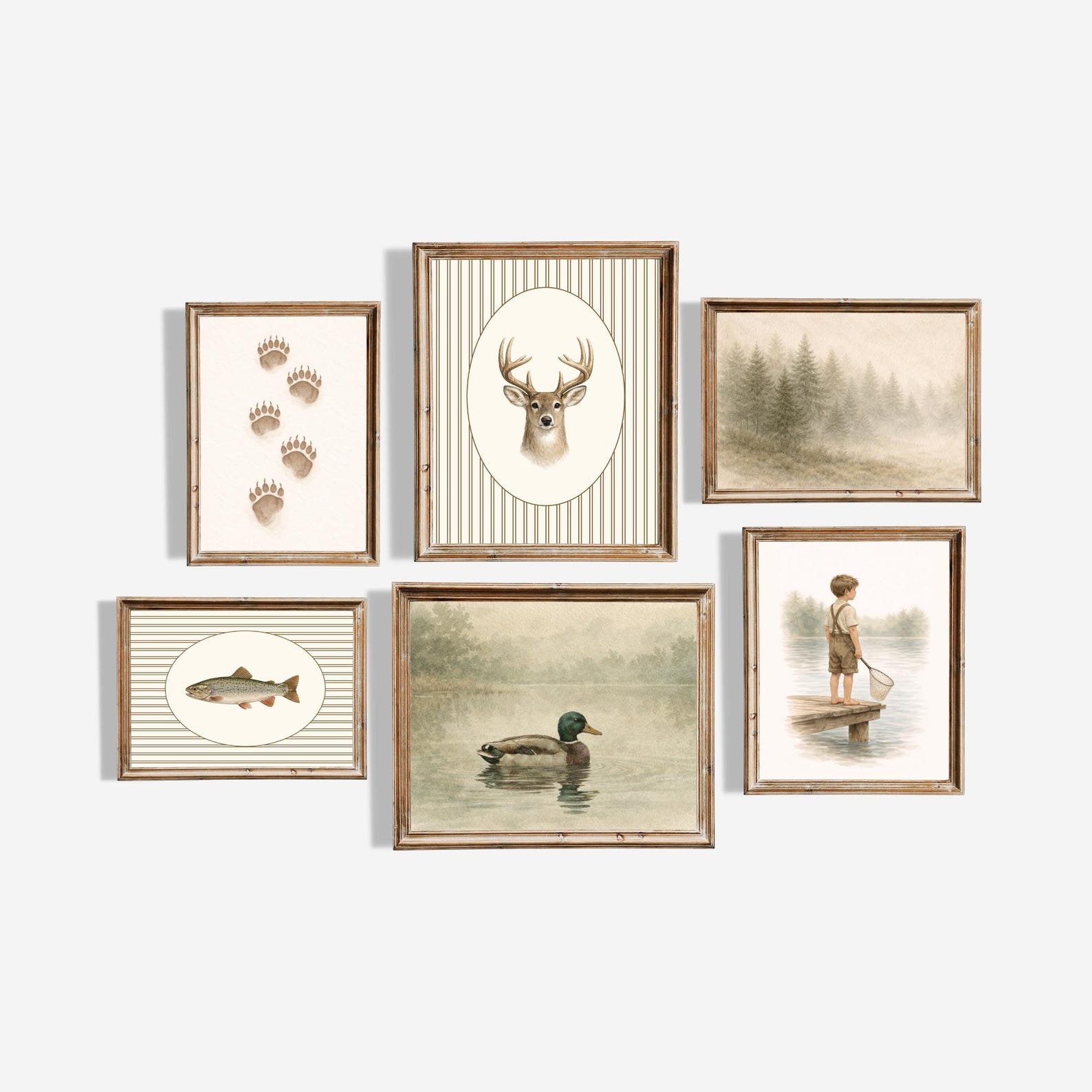 50+ Fishing & Hunting Nursery Decor Bundle | Woodland Boy Nursery Wall ...