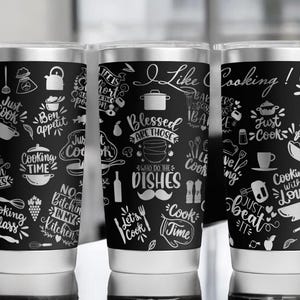 Engraved Kitchen Tumbler: Custom Insulated Stainless Steel Travel Mug