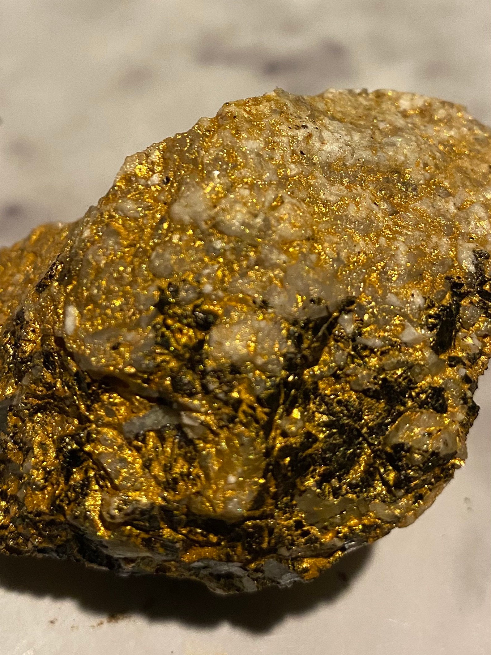 Gold Ore Mica Painted tourmaline Rock gem Specimen | Etsy