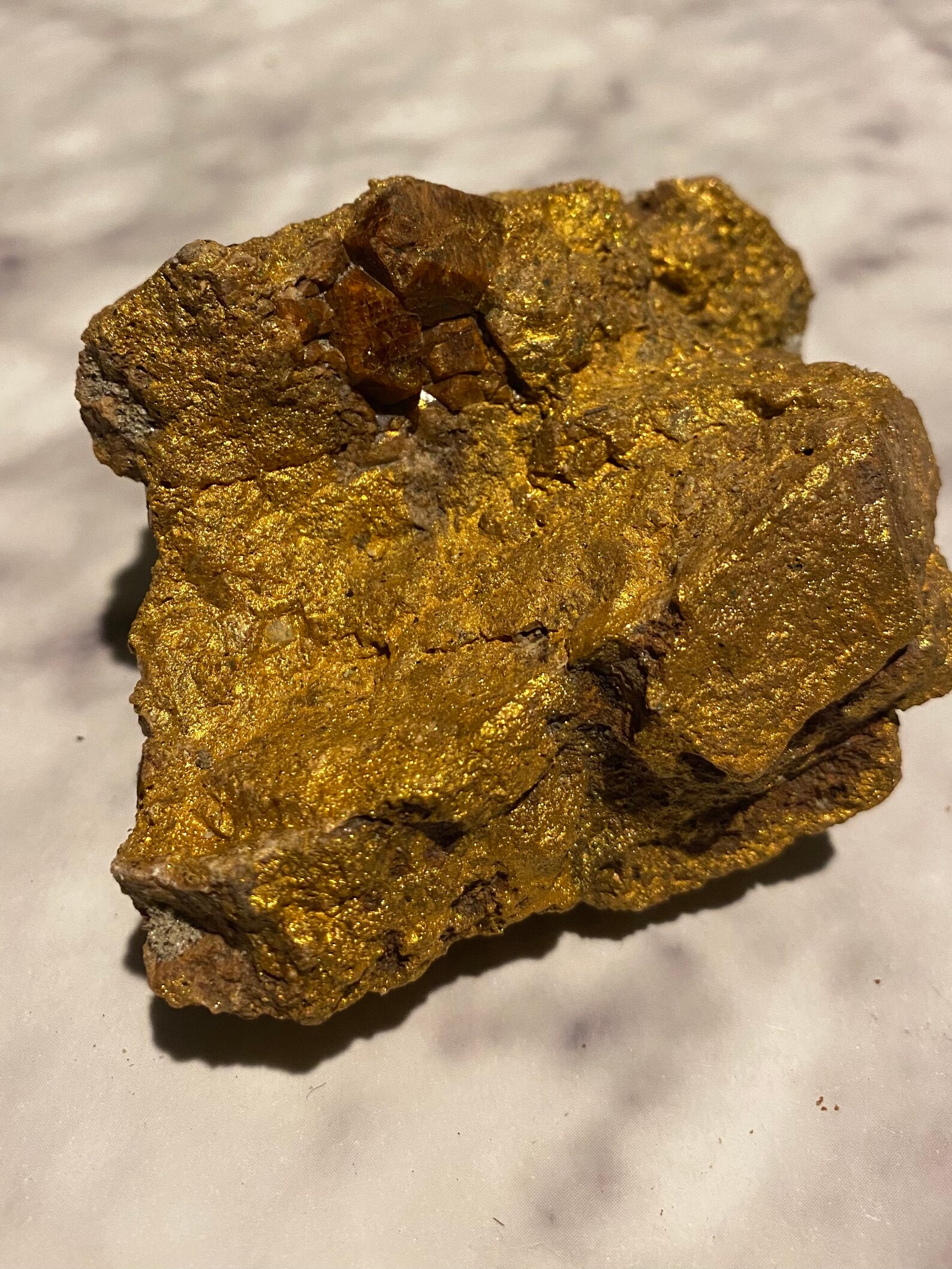 Gold Ore Mica Painted Garnet Rock Specimen | Etsy