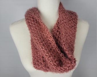 Crochet Hygge Cowl in Rust