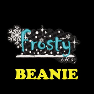 Frosty DIGITAL EMBROIDERY Design - Beanie