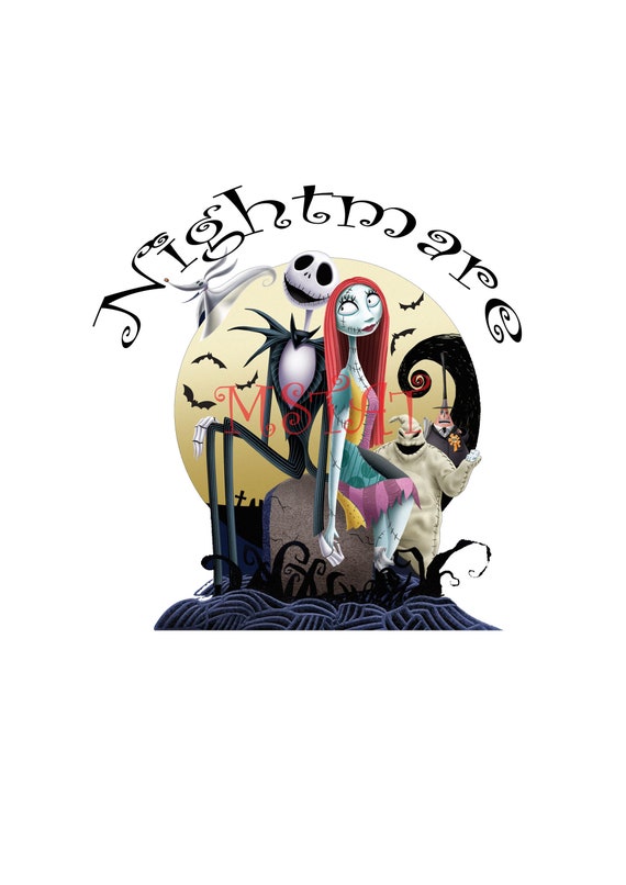 Download Nightmare Before Christmas Digital Art Waterslide Sublimation Etsy