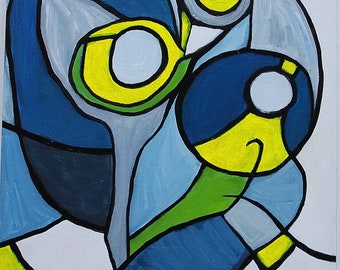Original Abstract Painting, Wall Art, Contemporary Art, Mid Century Art, Modern Painting