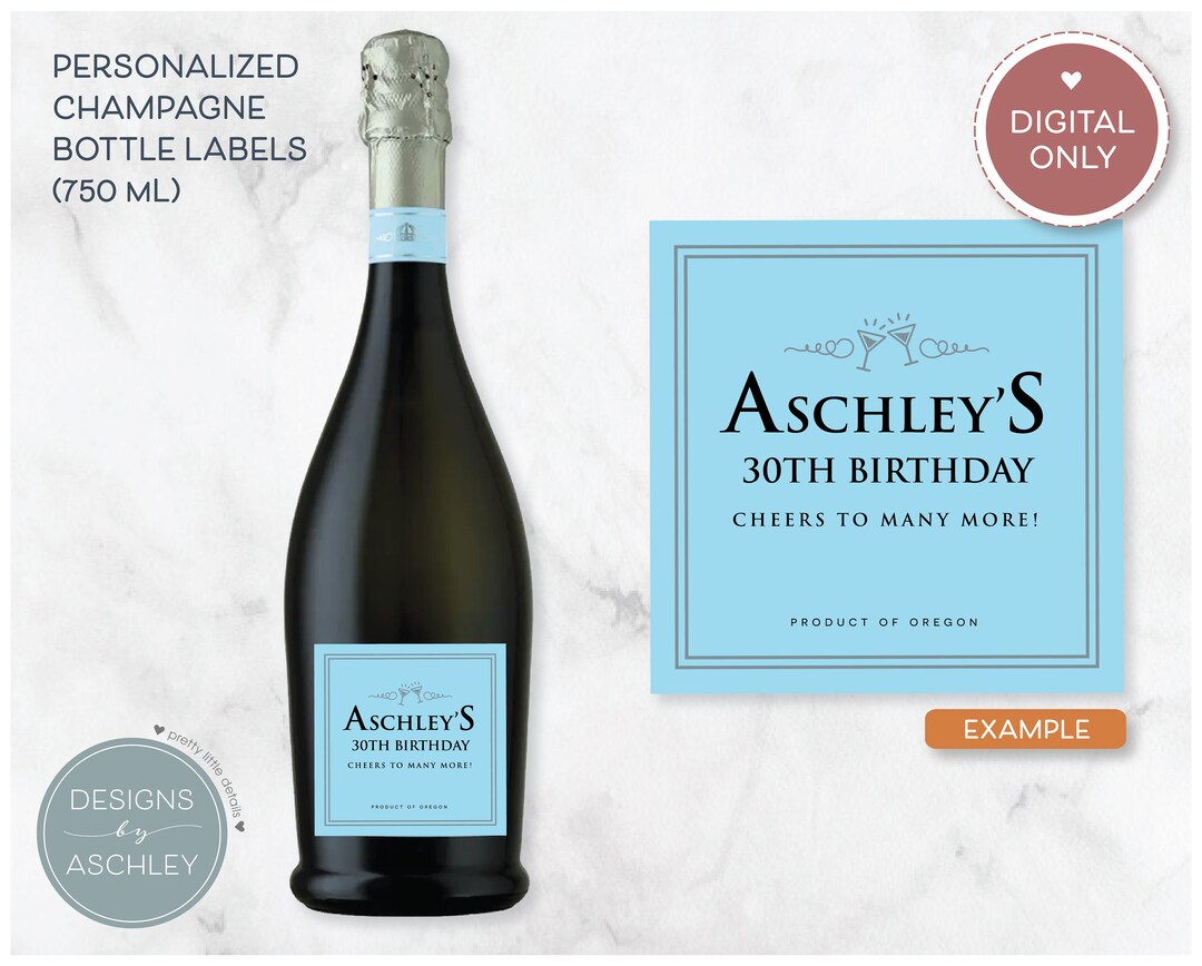 Personalized Prosecco Bottle Labels Custom 750 Ml Sparkling - Etsy