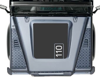 Land Rover Defender TDCi: Matte Black Hood Decal (2007 Onwards)